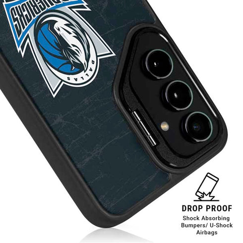 NBA Dallas Mavericks Black Primary Logo Galaxy S25 Ultra Kickstand Case